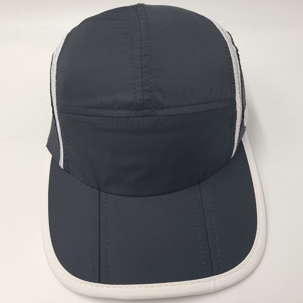 Gadiemkensd Hat Strapback (Fits Small) 5 Panel Black White Mesh Foldable Brim